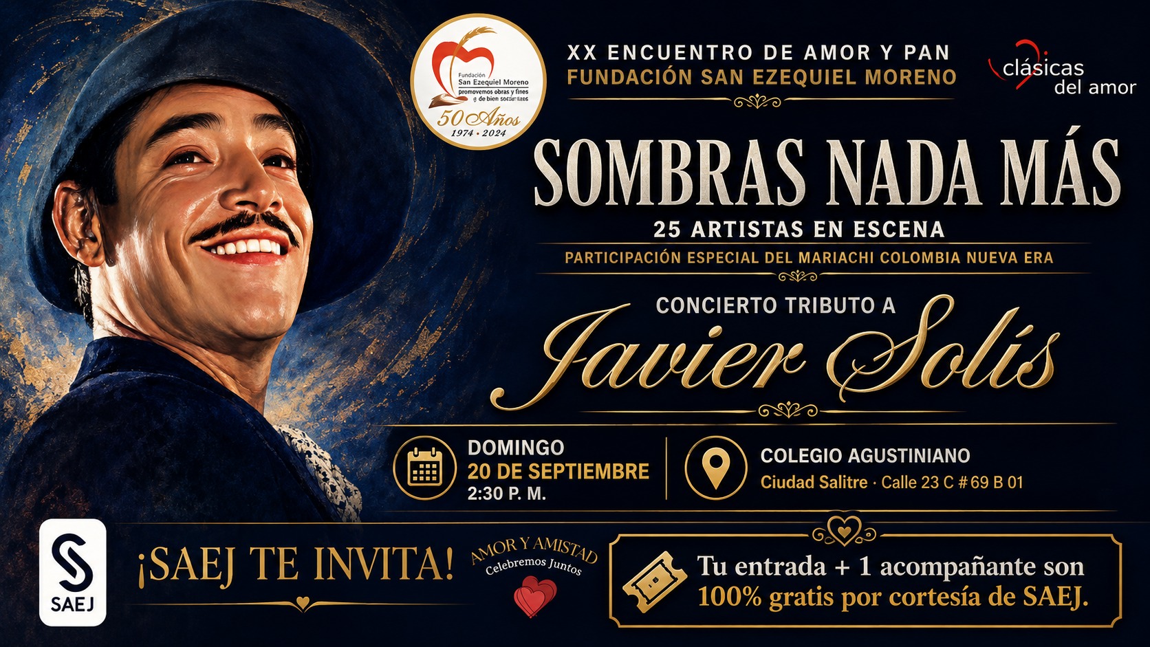 Concierto Tributo a Javier Solís - Sombras Nada Más - SAEJ